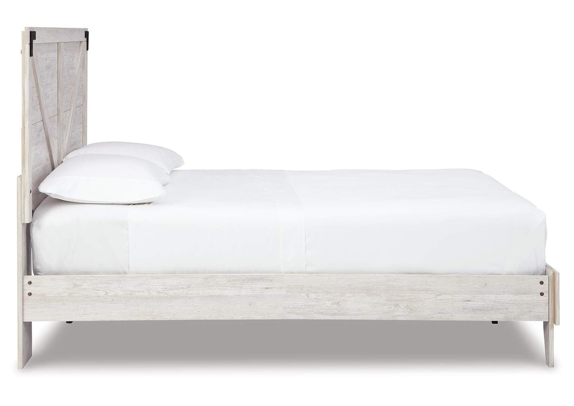 Shawburn Queen Crossbuck Panel Platform Bed side view