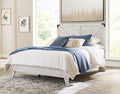 Shawburn Full Crossbuck Panel Platform Bed in White/Dark Charcoal Gray