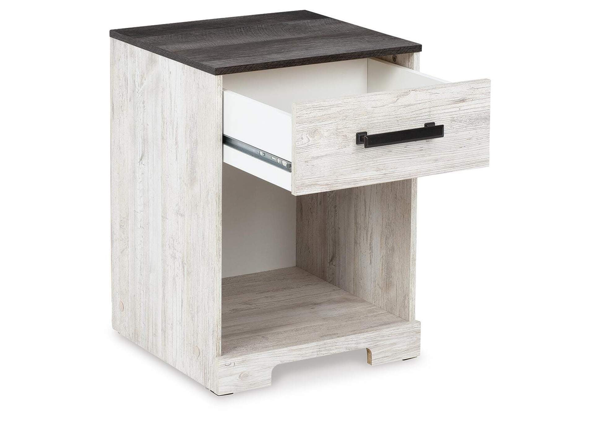 Shawburn Full Crossbuck Panel Headboard, Dresser and 2 Nightstands angled view