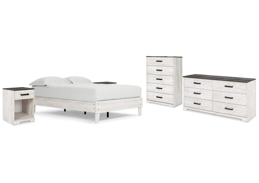 Shawburn Full Platform Bed with Dresser, Chest and 2 Nightstands