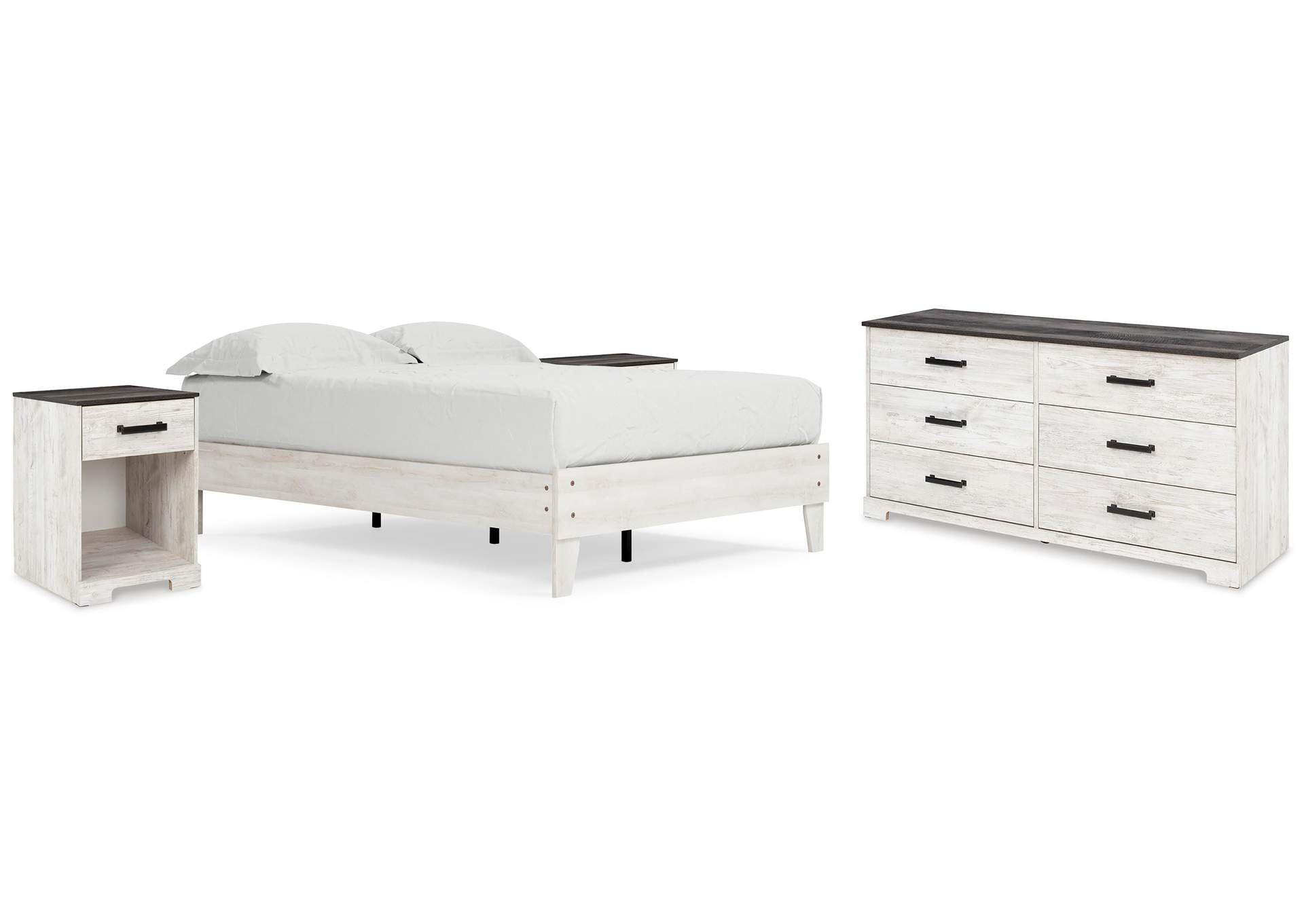 Shawburn Full Platform Bed with Dresser and 2 Nightstands