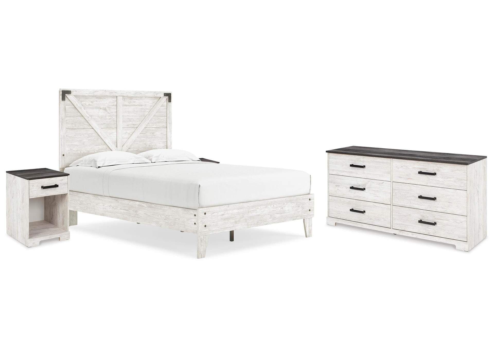 Shawburn Full Platform Bed with Dresser and 2 Nightstands