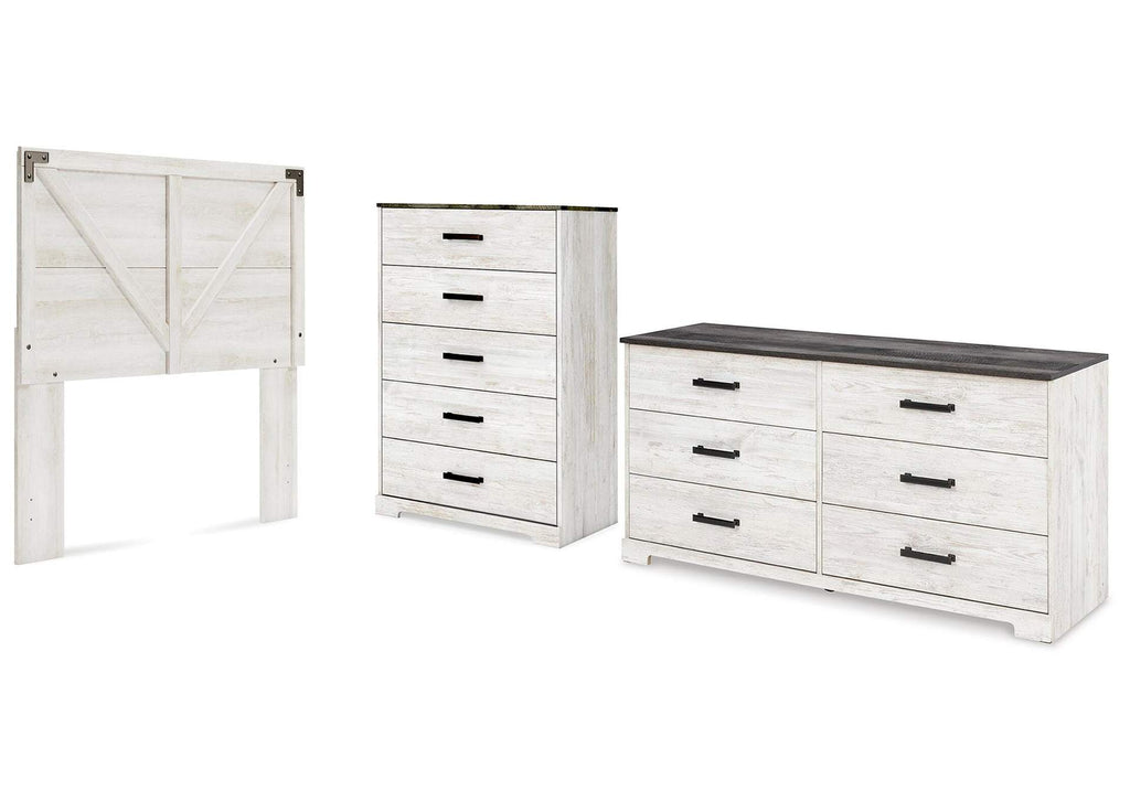 Shawburn Full Panel Headboard with Dresser and Chest