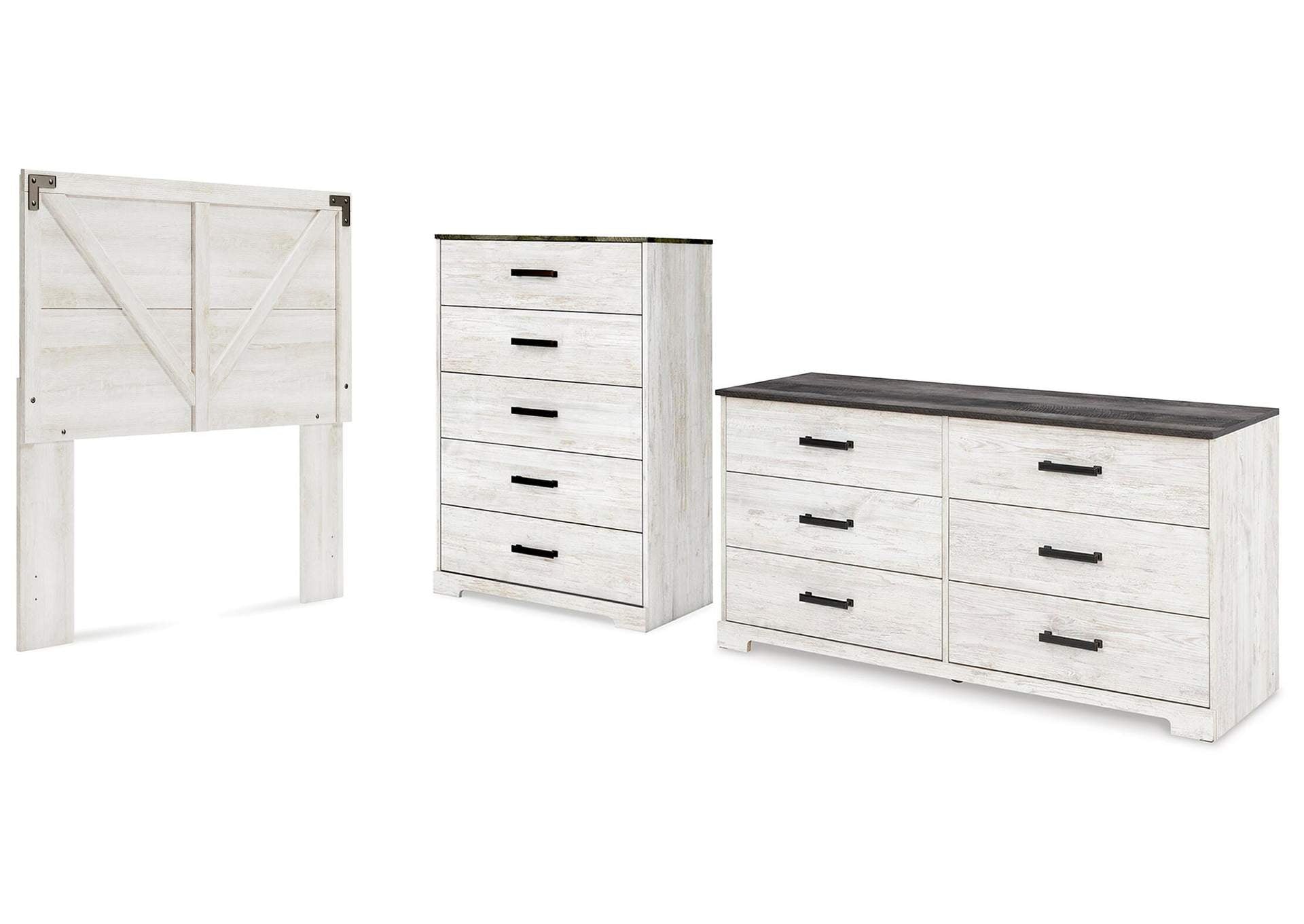 Shawburn Full Panel Headboard with Dresser and Chest