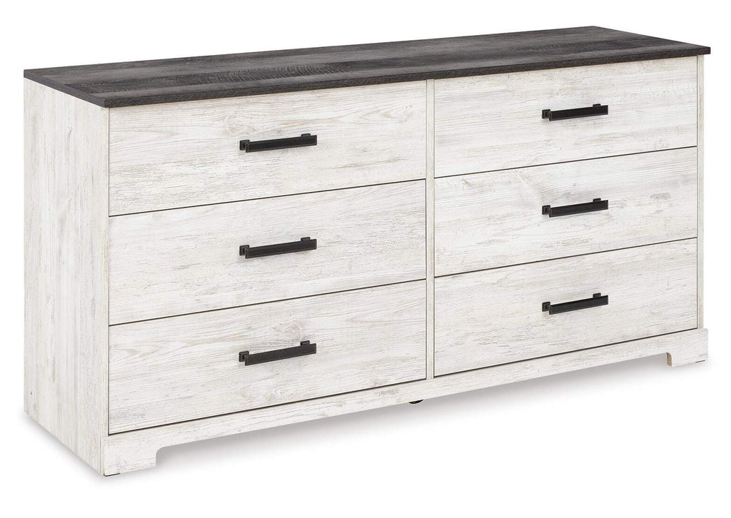 Shawburn Full Platform Bed with Dresser, Chest and 2 Nightstands angled view