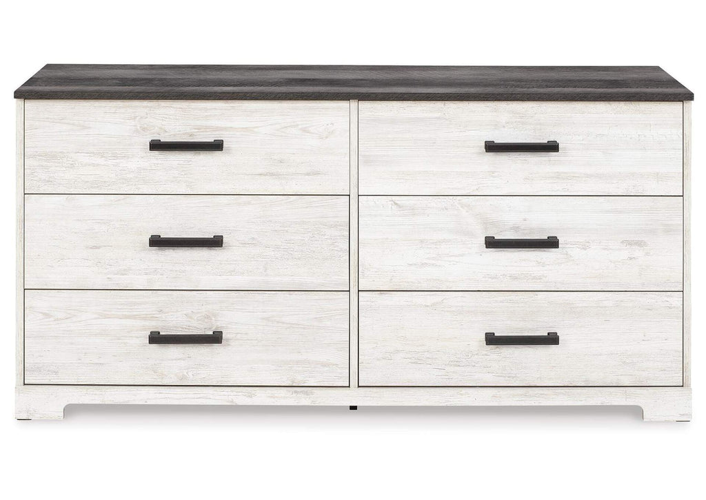 Shawburn Full Platform Bed with Dresser and 2 Nightstands front view