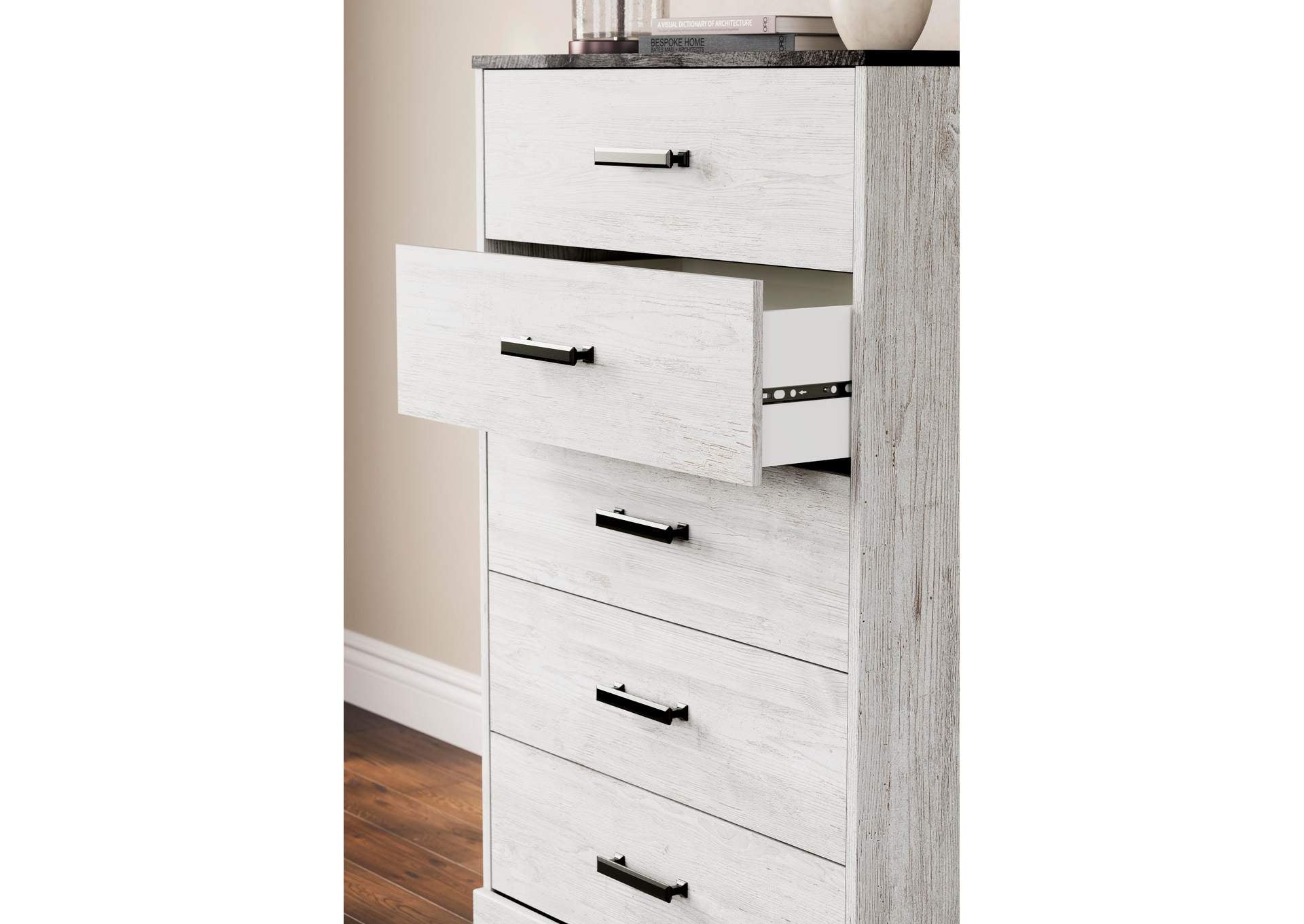 Shawburn Queen Platform Bed with Dresser, Chest and 2 Nightstands detail