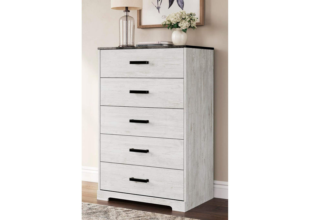 Shawburn Full Platform Bed with Dresser, Chest and Nightstand
