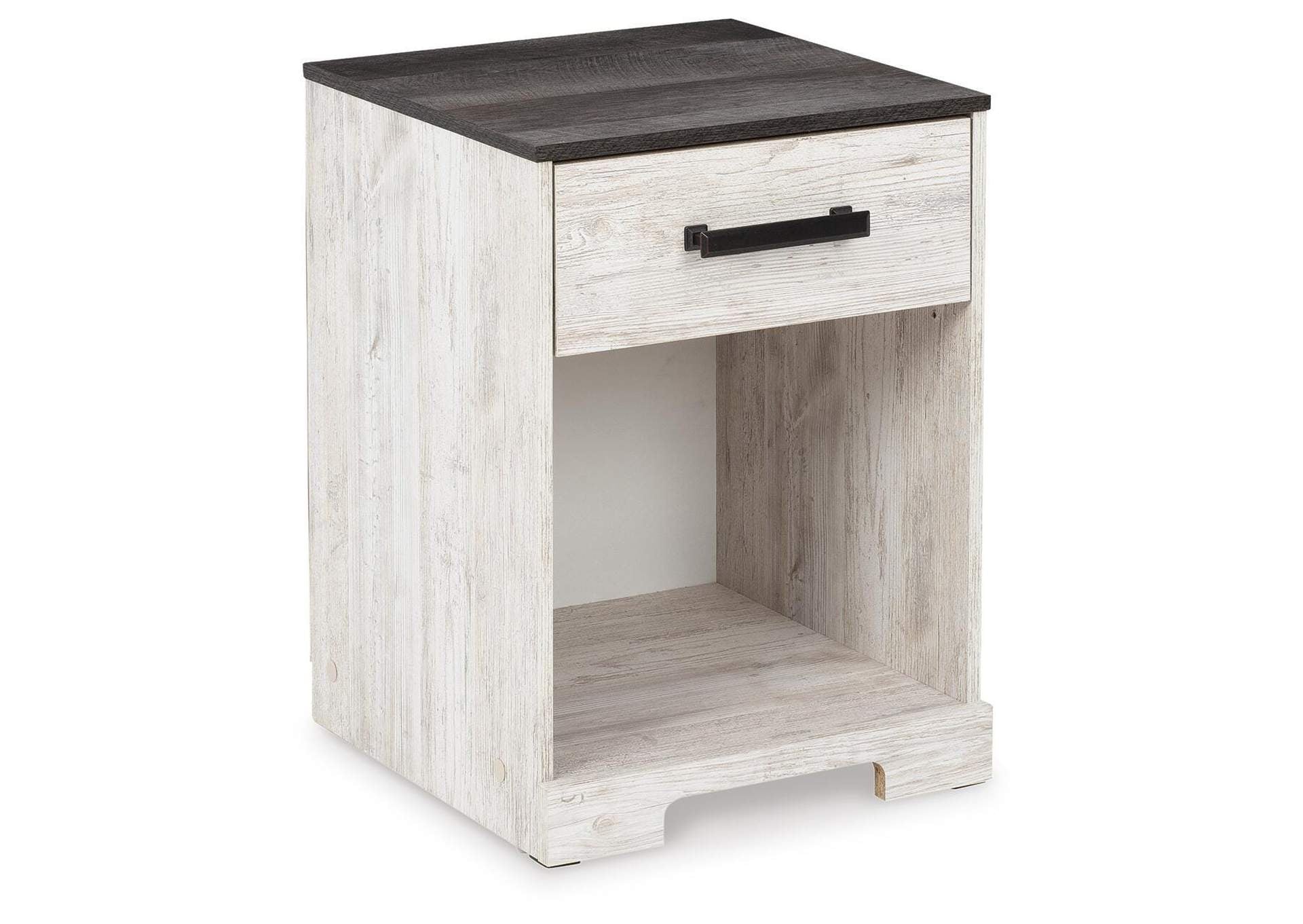 Shawburn Full Platform Bed with Dresser and 2 Nightstands angled view