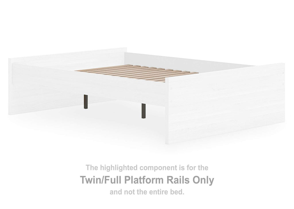 Onita Full Panel Platform Bed with 1 Side Storage side view