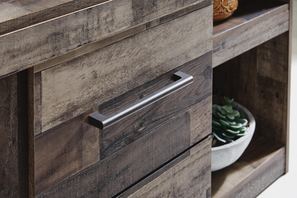 Derekson 60" TV Stand in Multi Gray, detail view