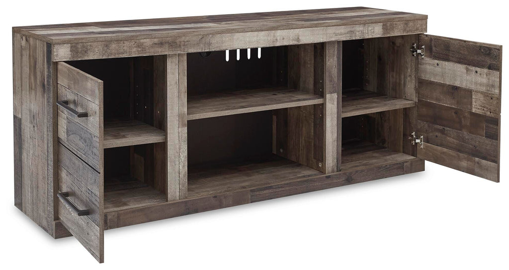 Derekson 60" TV Stand in Multi Gray, open view