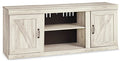 Bellaby 60" TV Stand in Whitewash, closed view