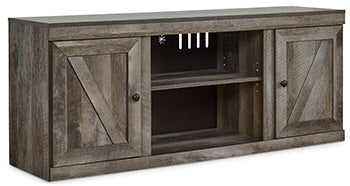Wynnlow 60" TV Stand in Gray, closed view