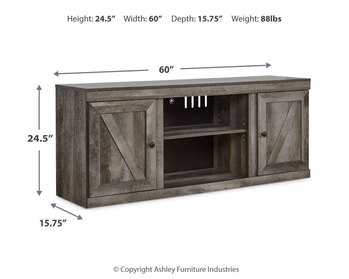 Wynnlow 60" TV Stand in Gray, alternate view 10