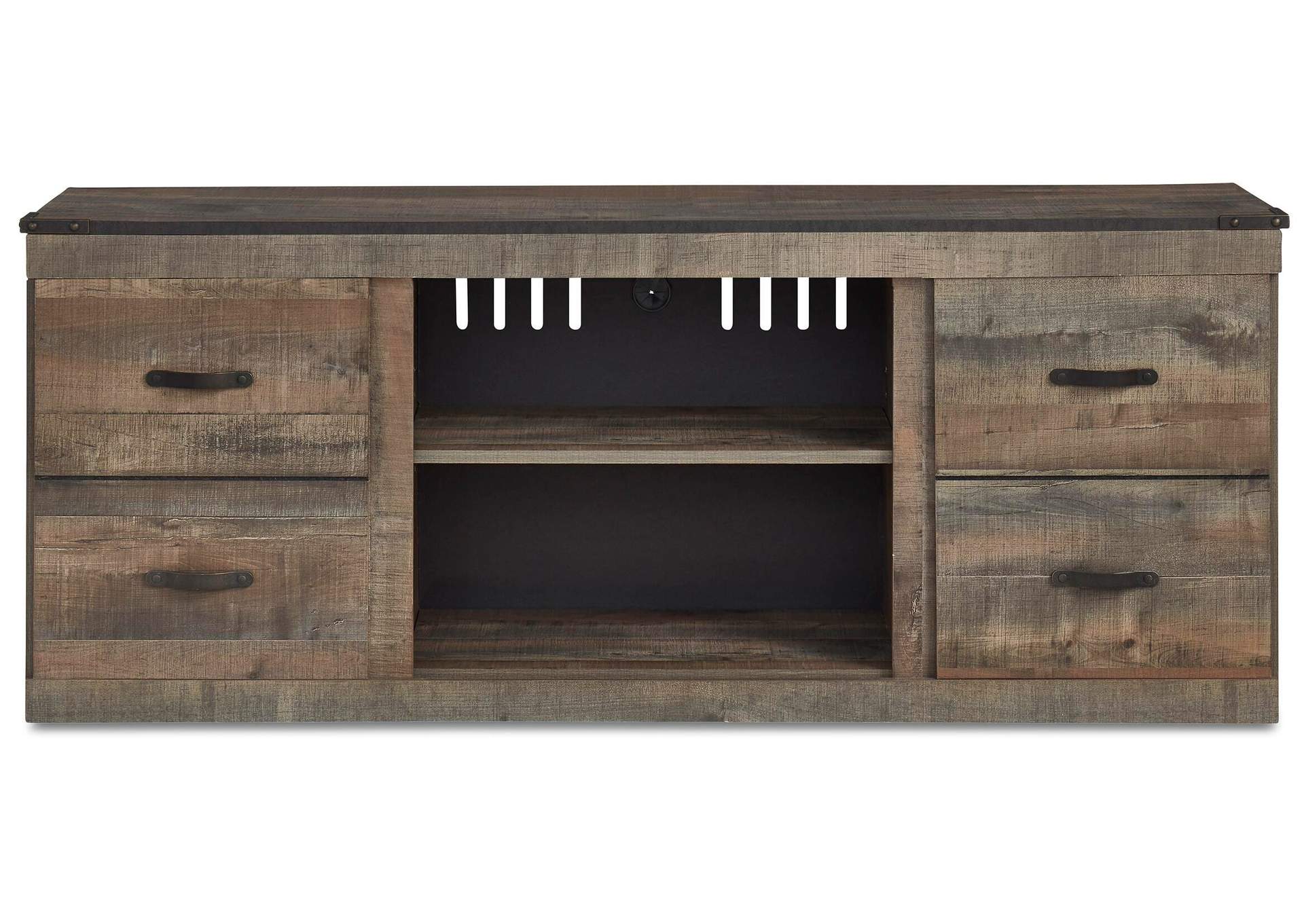 Trinell 3-Piece Entertainment Center with Electric Fireplace front view