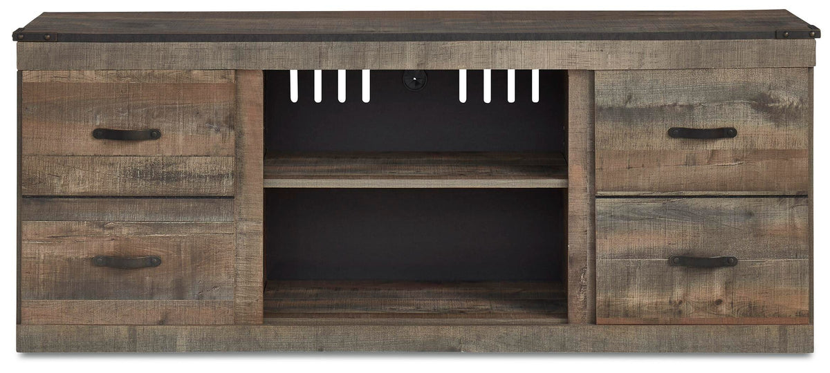 Trinell 60" TV Stand in Brown, front view