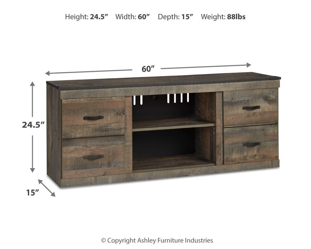 Trinell 60" TV Stand in Brown, alternate view 9