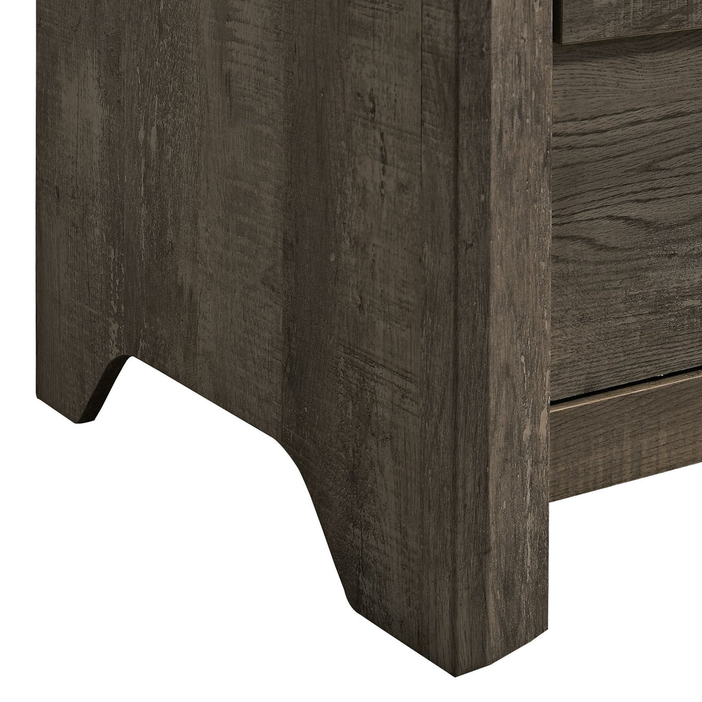 Eleanor 2-Drawer Nightstand In Mocha Grey