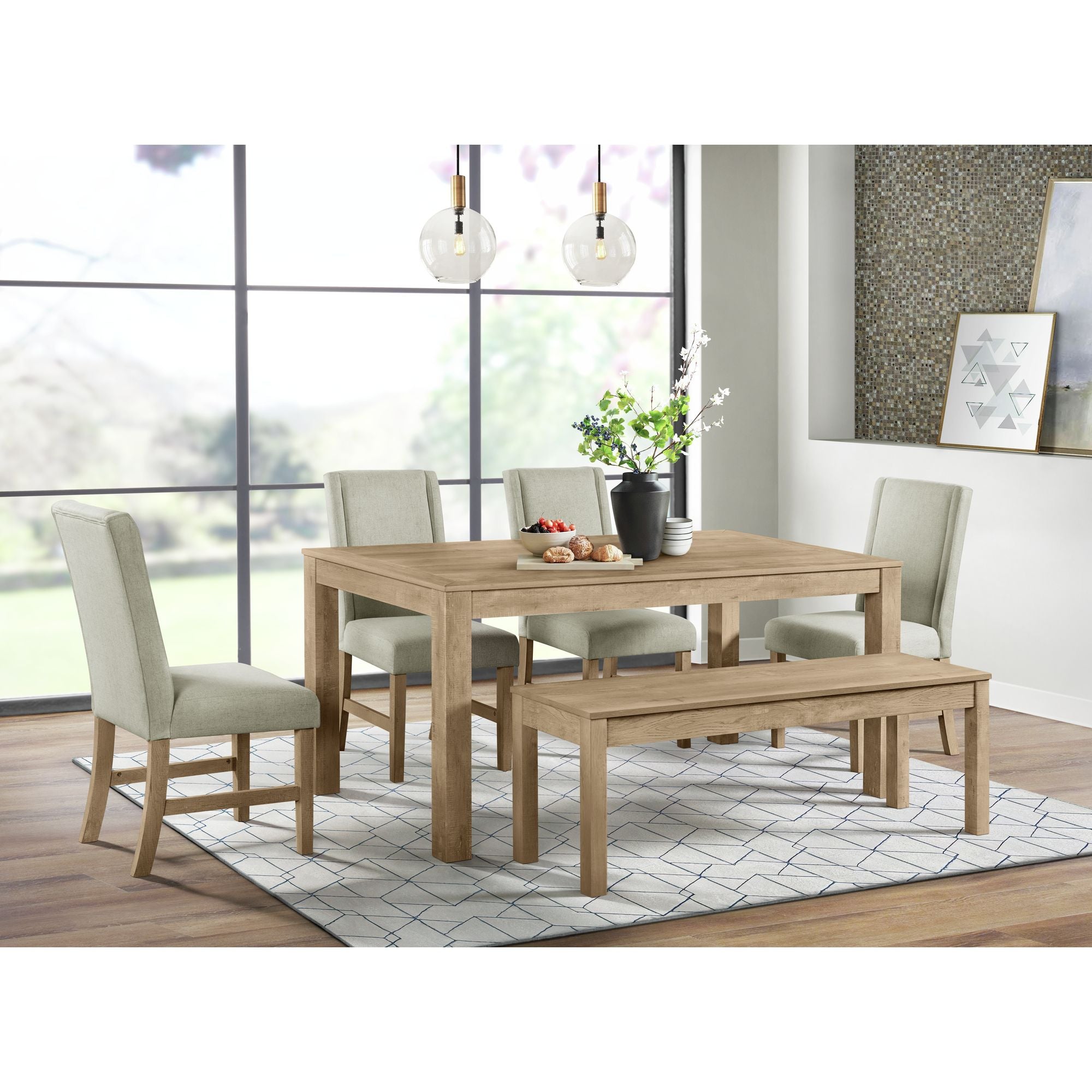 Eleanor Dining Bench In Brown