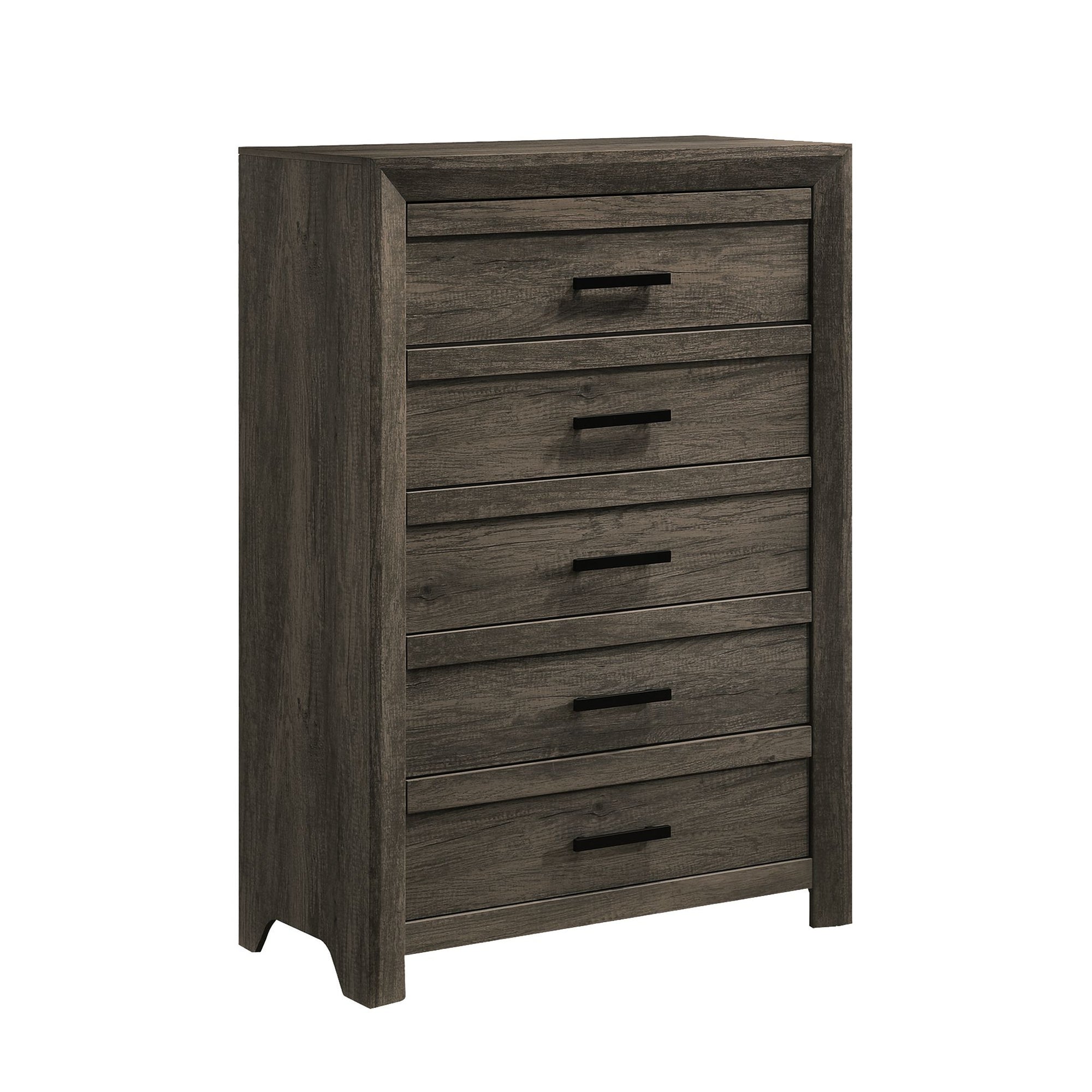 Eleanor 5-Drawer Chest In Mocha Grey