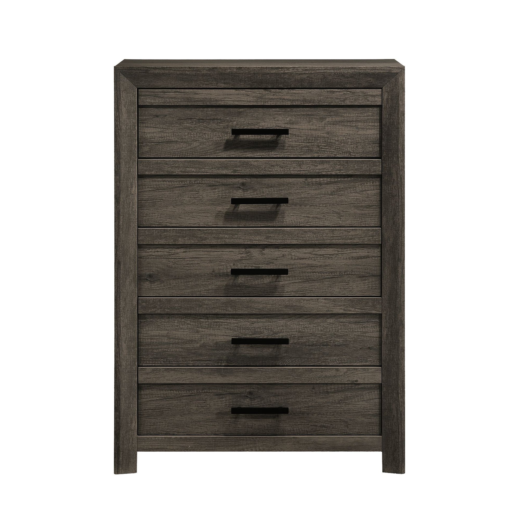 Eleanor 5-Drawer Chest In Mocha Grey