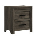 Eleanor 2-Drawer Nightstand In Mocha Grey