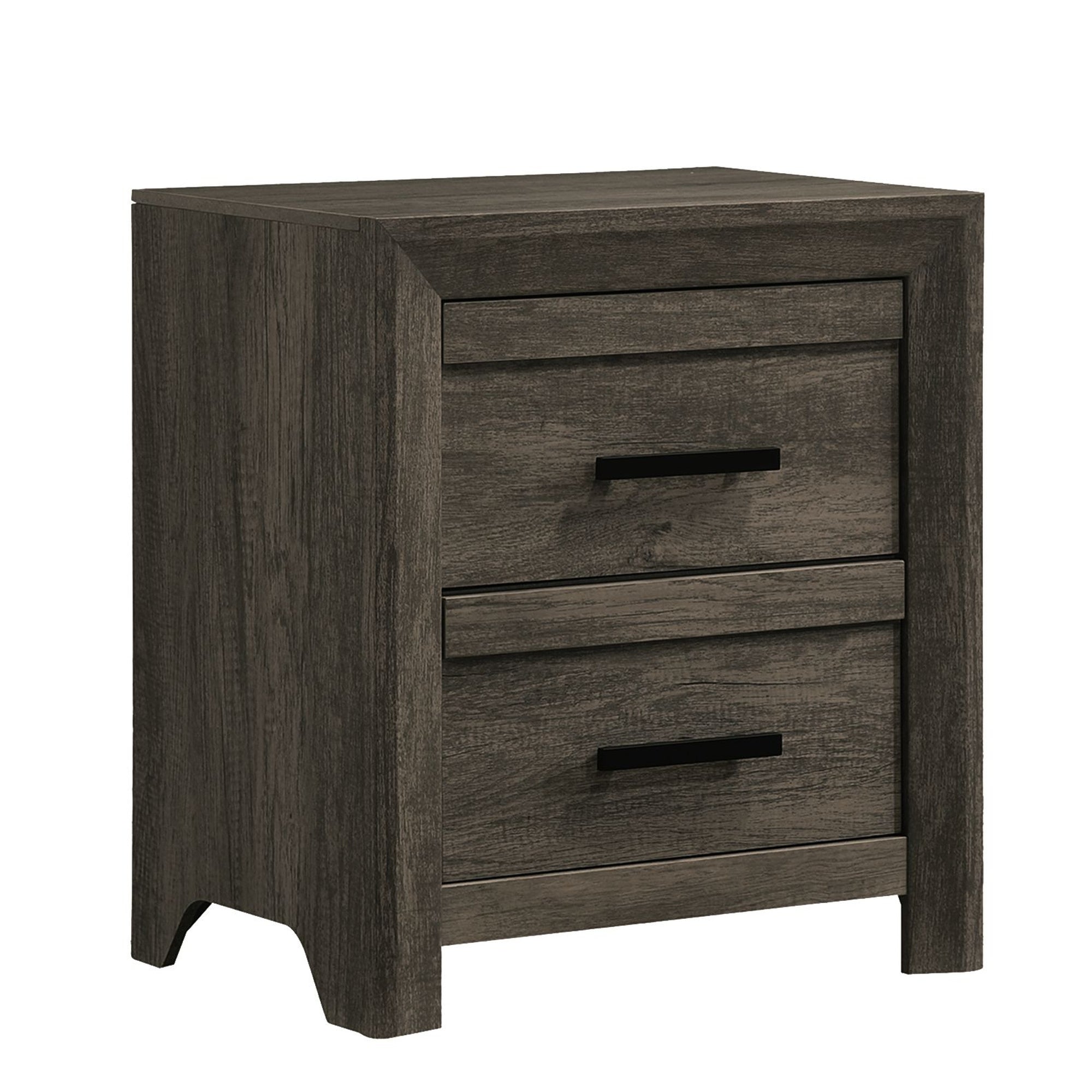 Eleanor 2-Drawer Nightstand In Mocha Grey