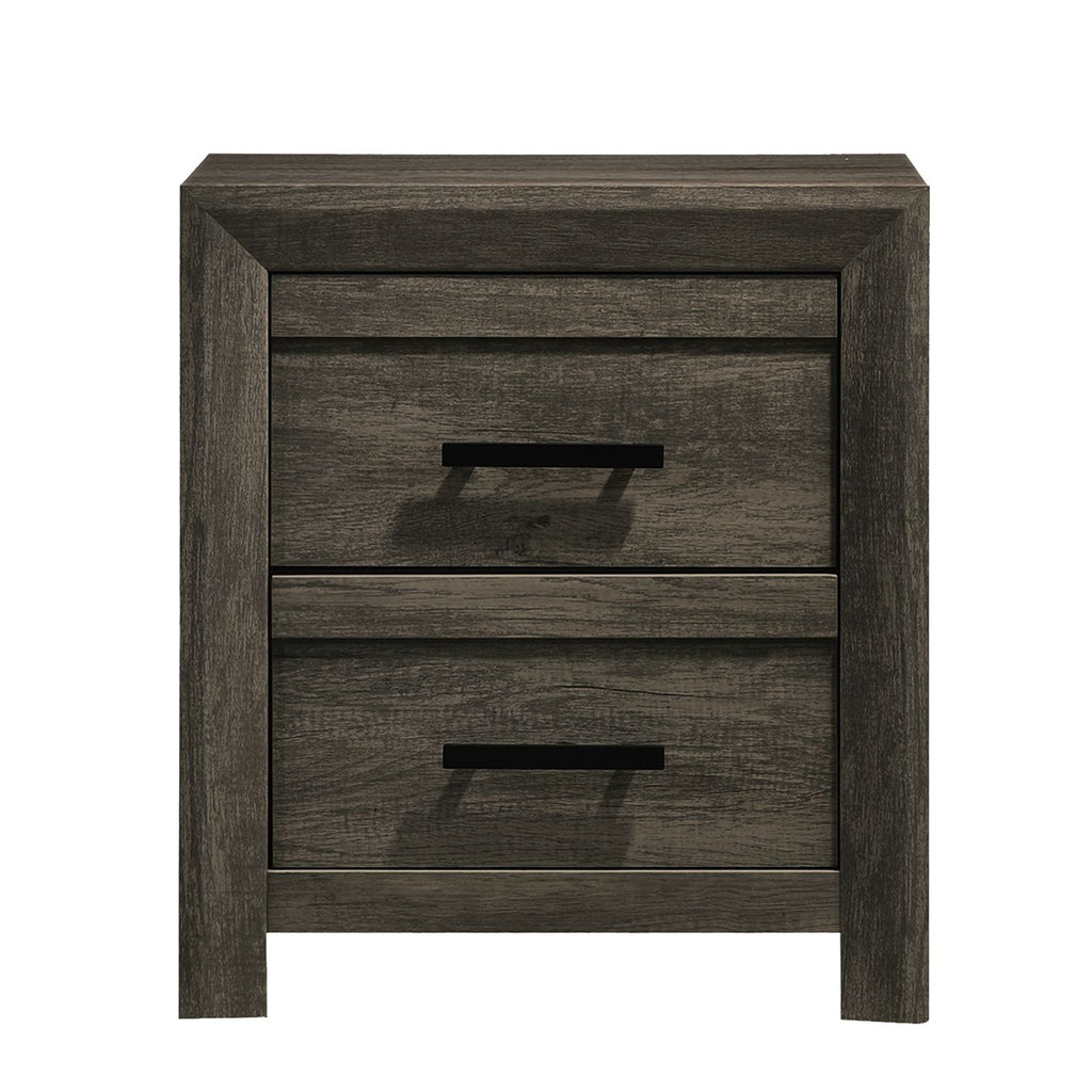 Eleanor 2-Drawer Nightstand In Mocha Grey