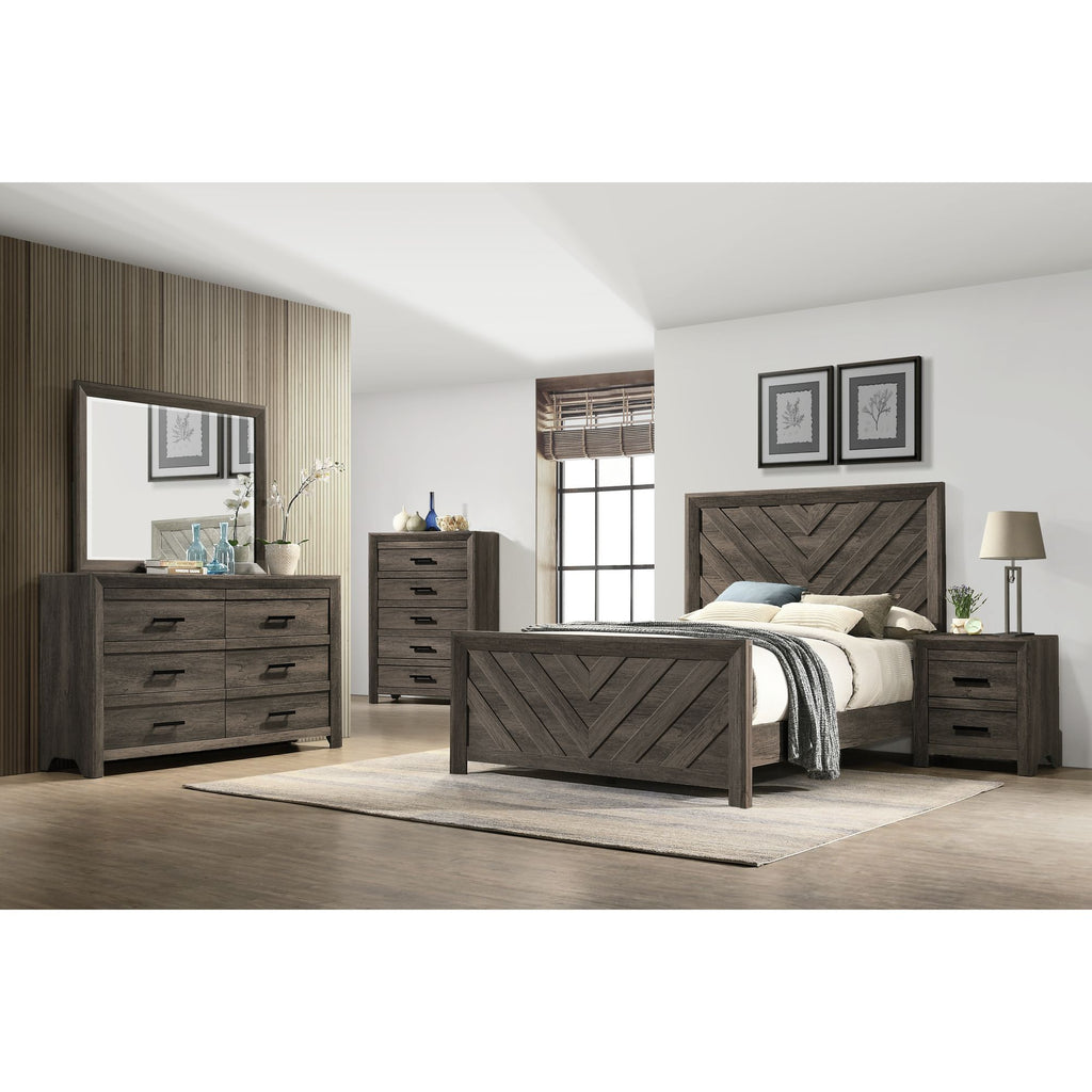 Eleanor 2-Drawer Nightstand In Mocha Grey