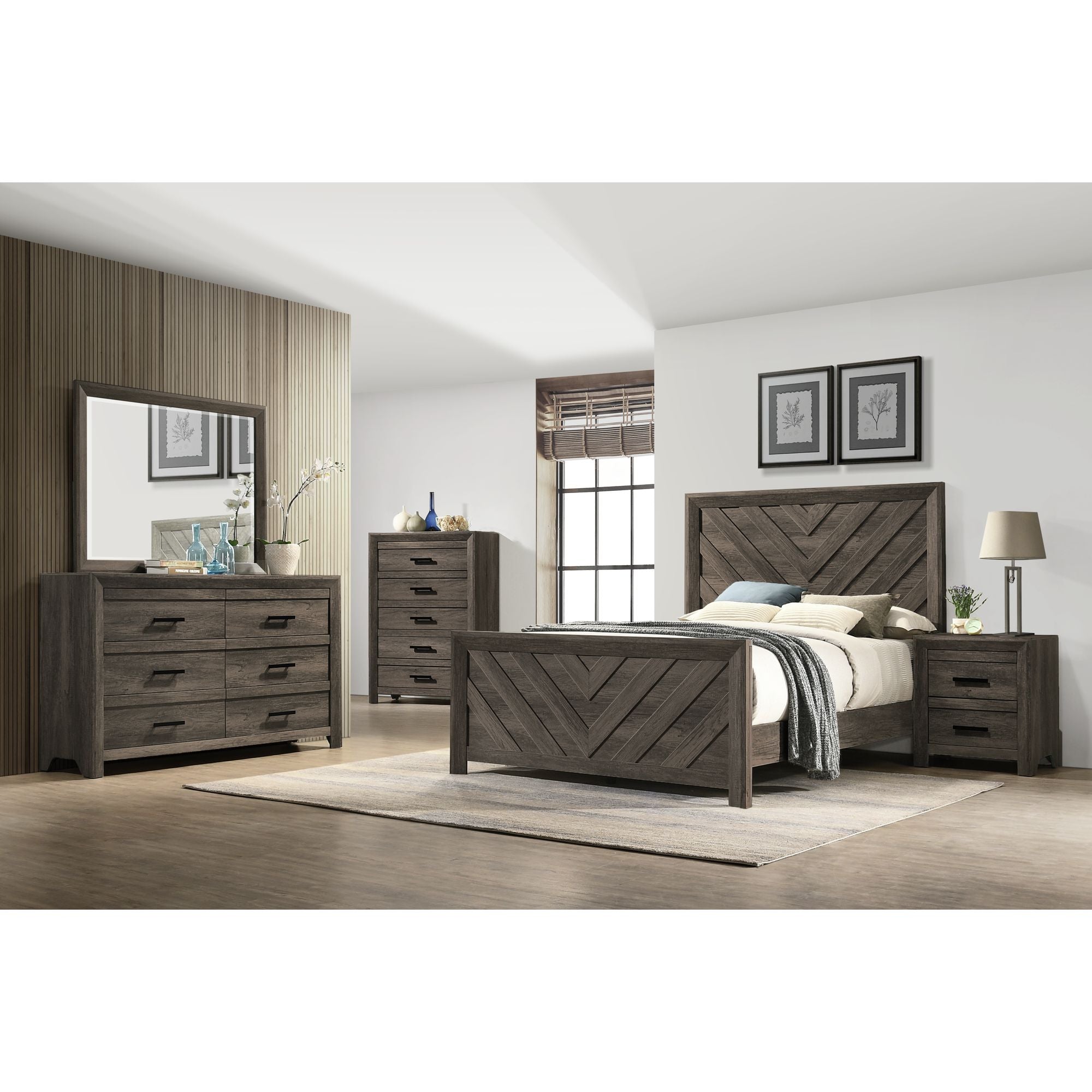 Eleanor 2-Drawer Nightstand In Mocha Grey