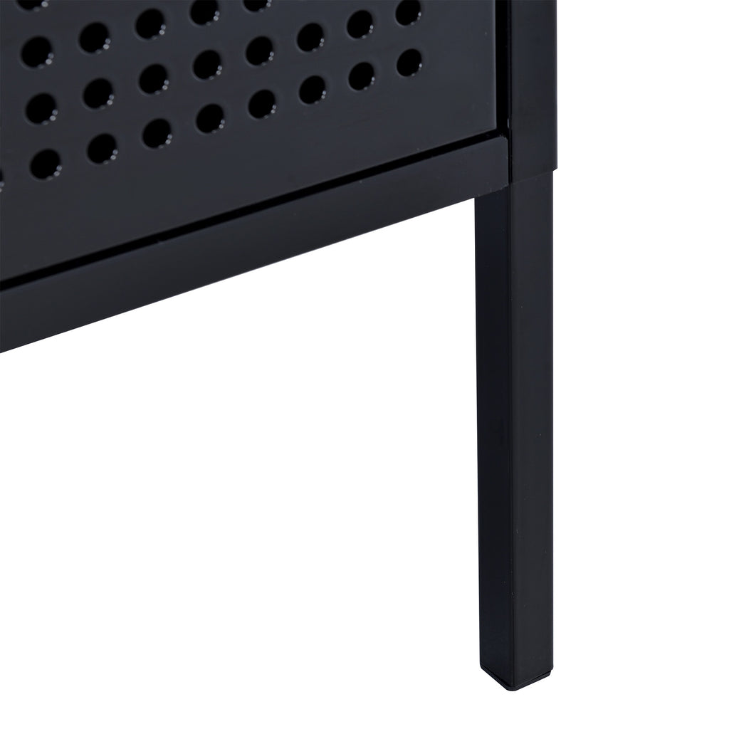 Ember Nightstand (C-1094) Black Nightstand W/ Usb