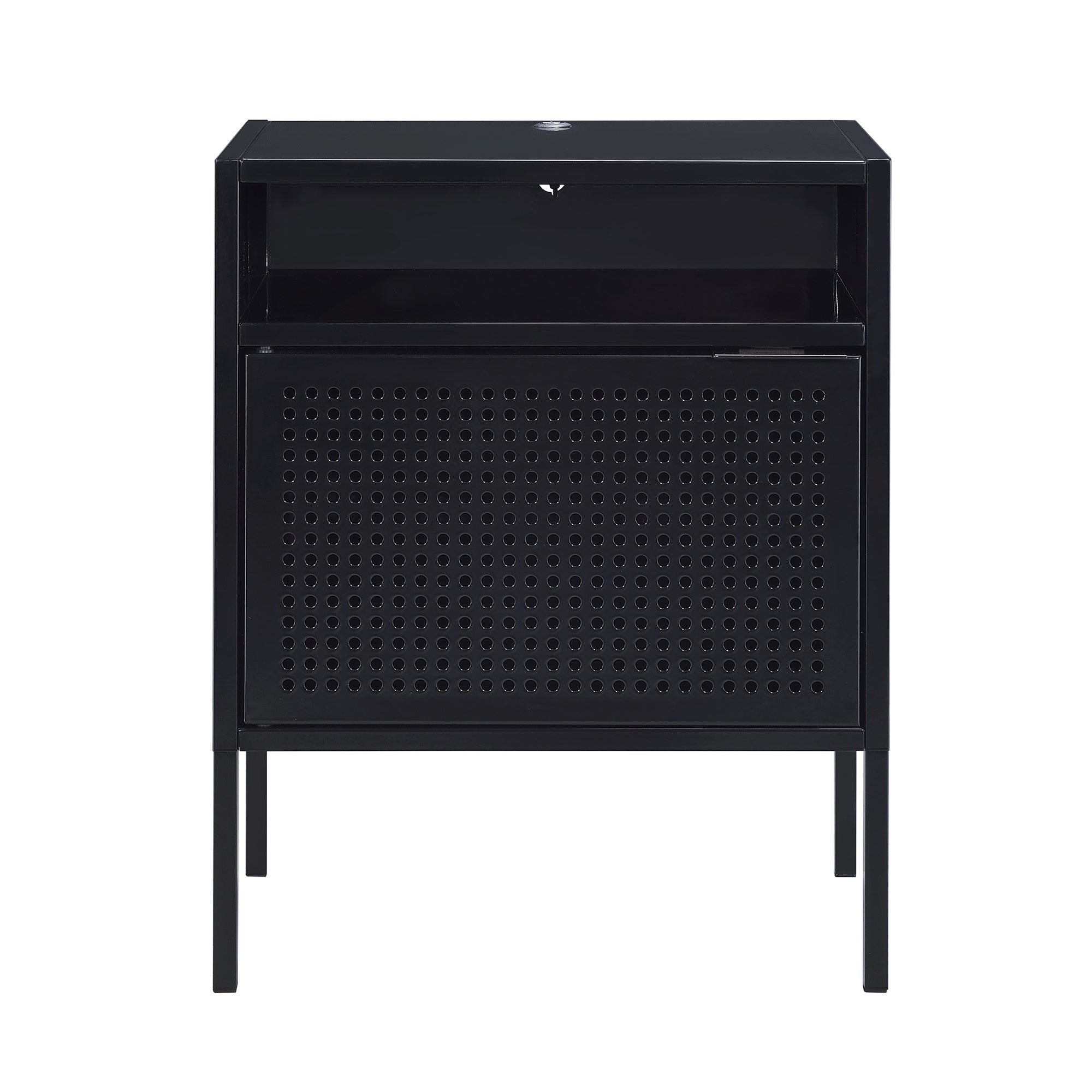 Ember Nightstand (C-1094) Black Nightstand W/ Usb