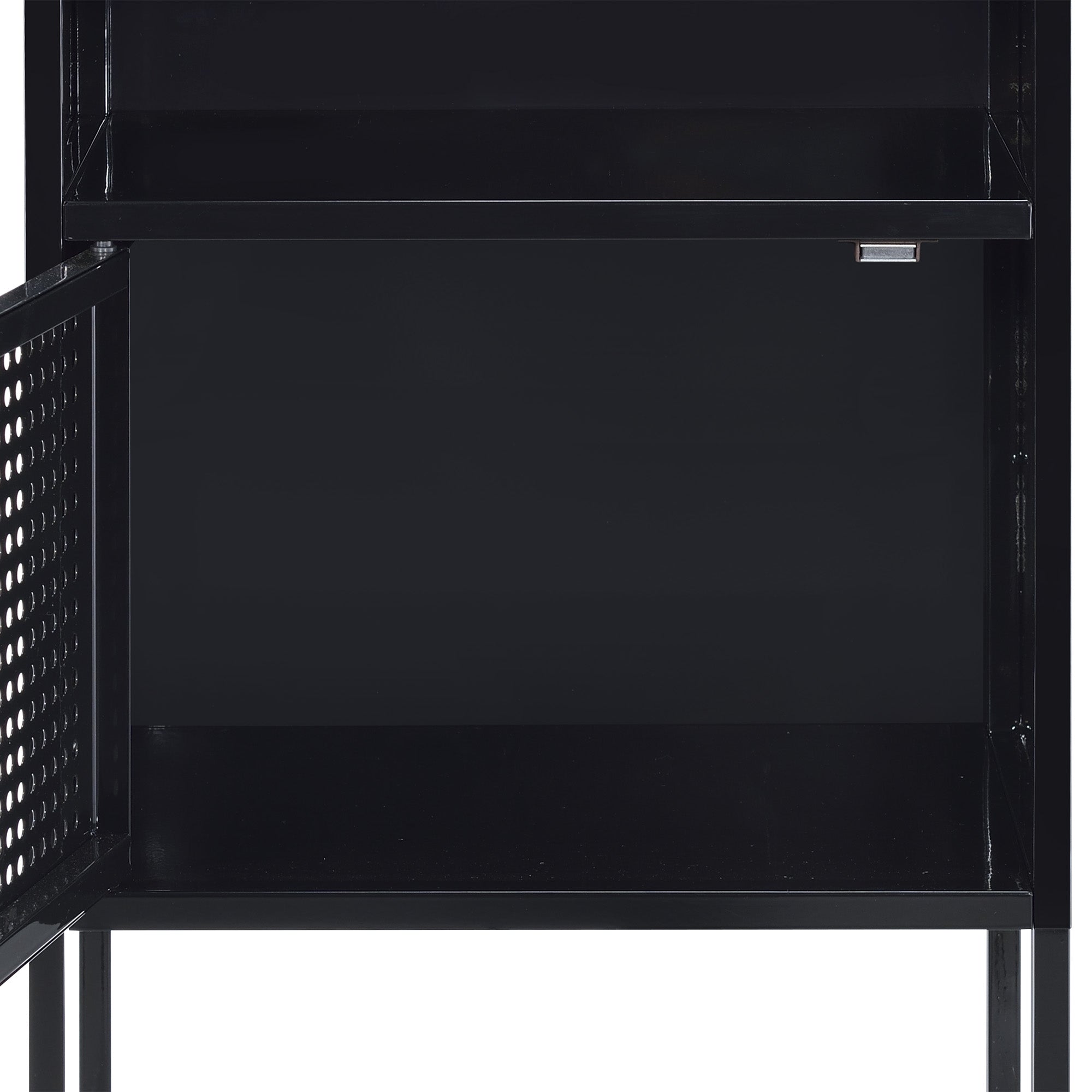 Ember Nightstand (C-1094) Black Nightstand W/ Usb