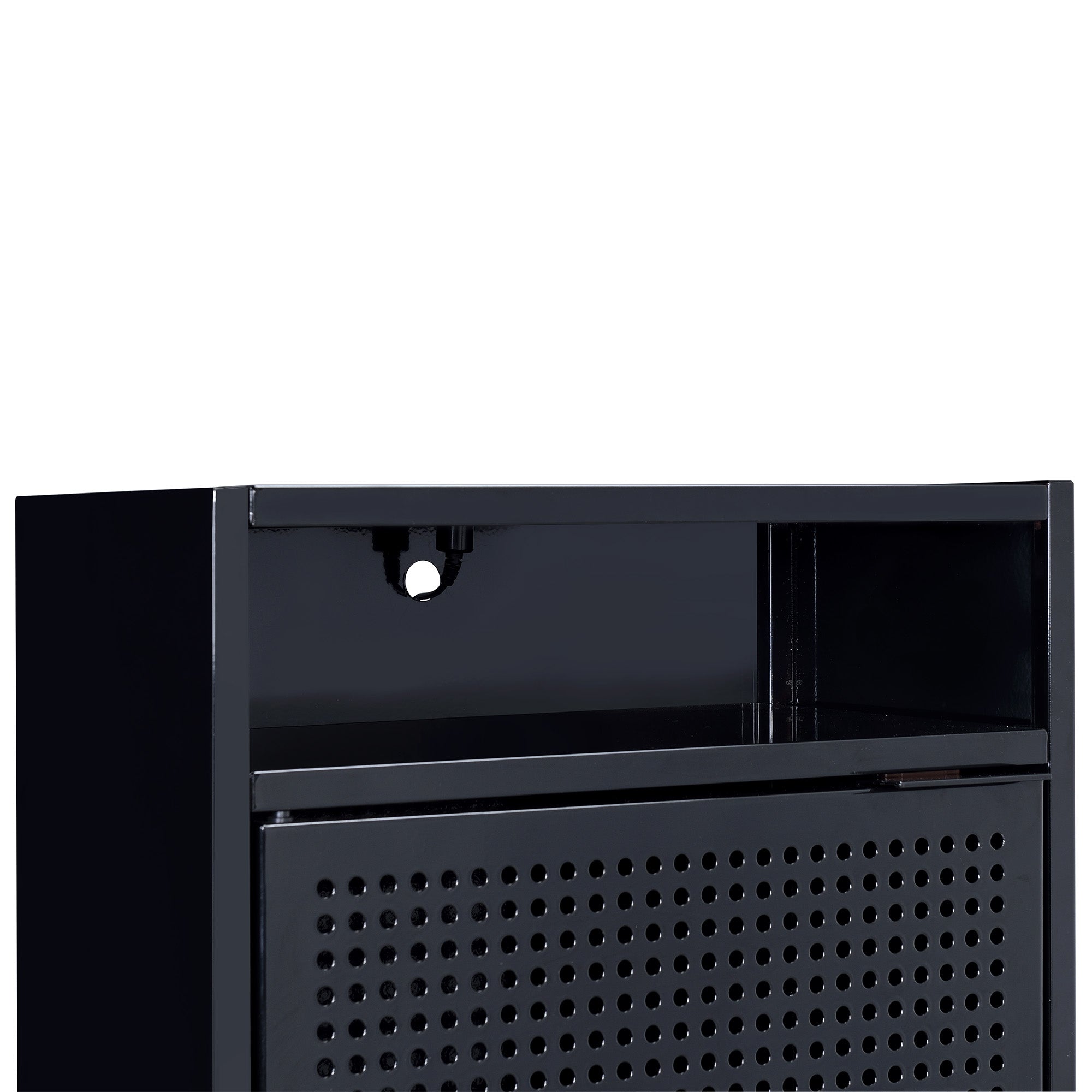 Ember Nightstand (C-1094) Black Nightstand W/ Usb
