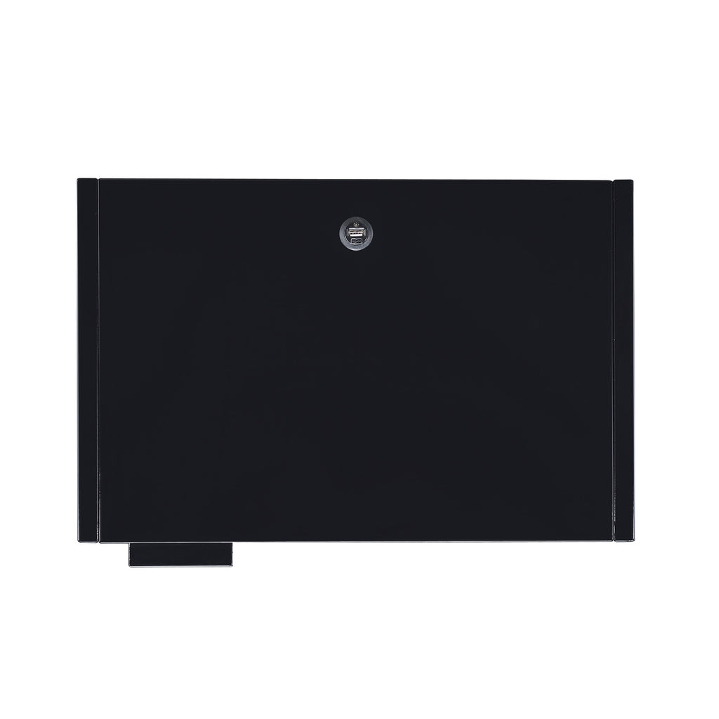 Ember Nightstand (C-1094) Black Nightstand W/ Usb