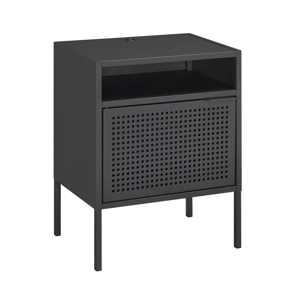 Ember Nightstand (C-1094) Grey Nightstand W/ Usb