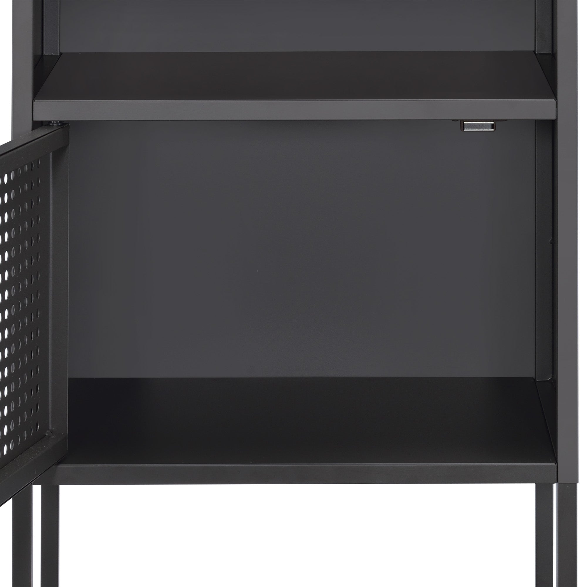 Ember Nightstand (C-1094) Grey Nightstand W/ Usb