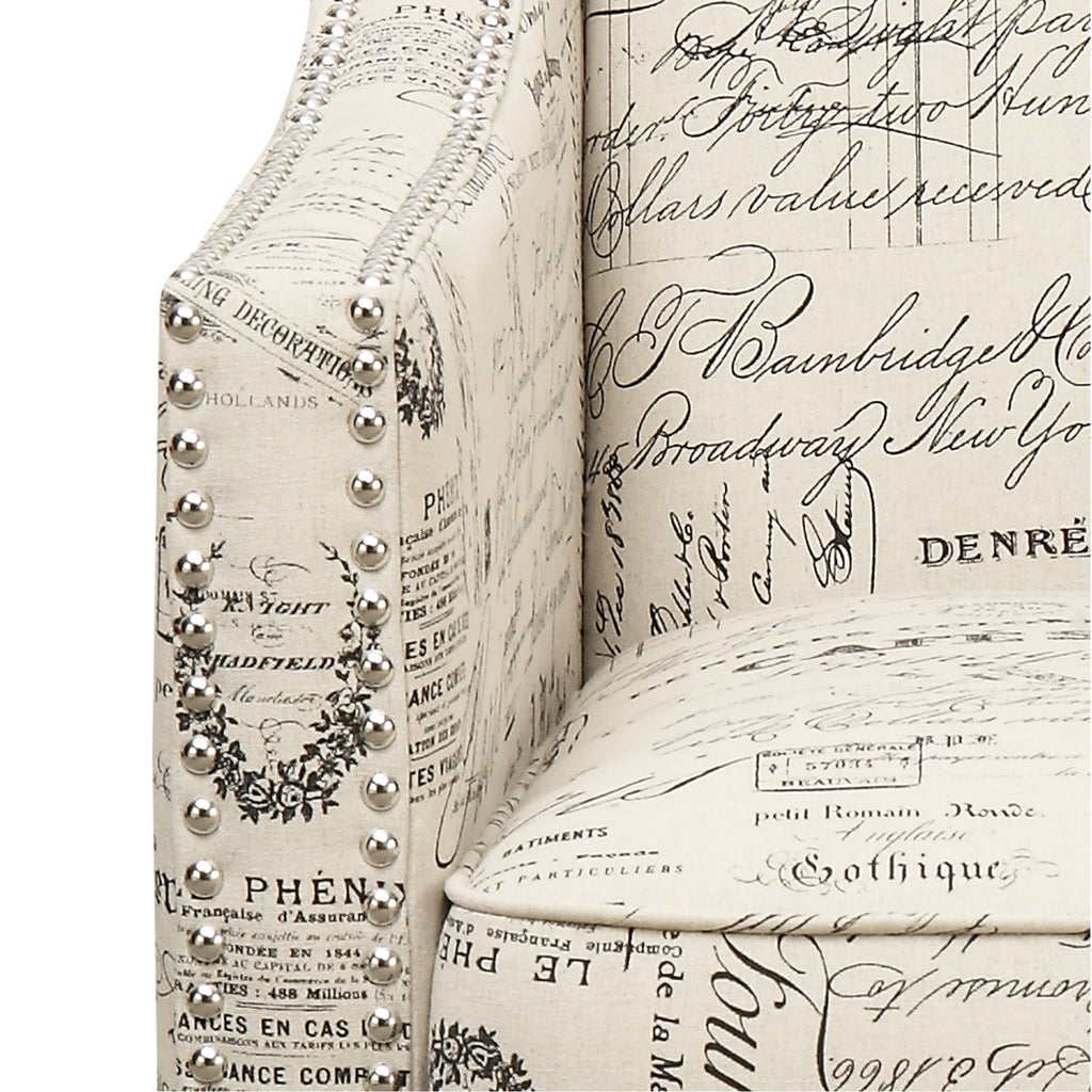 Erica 497 Chair w/Chrome Nails French Script (Ista 3)