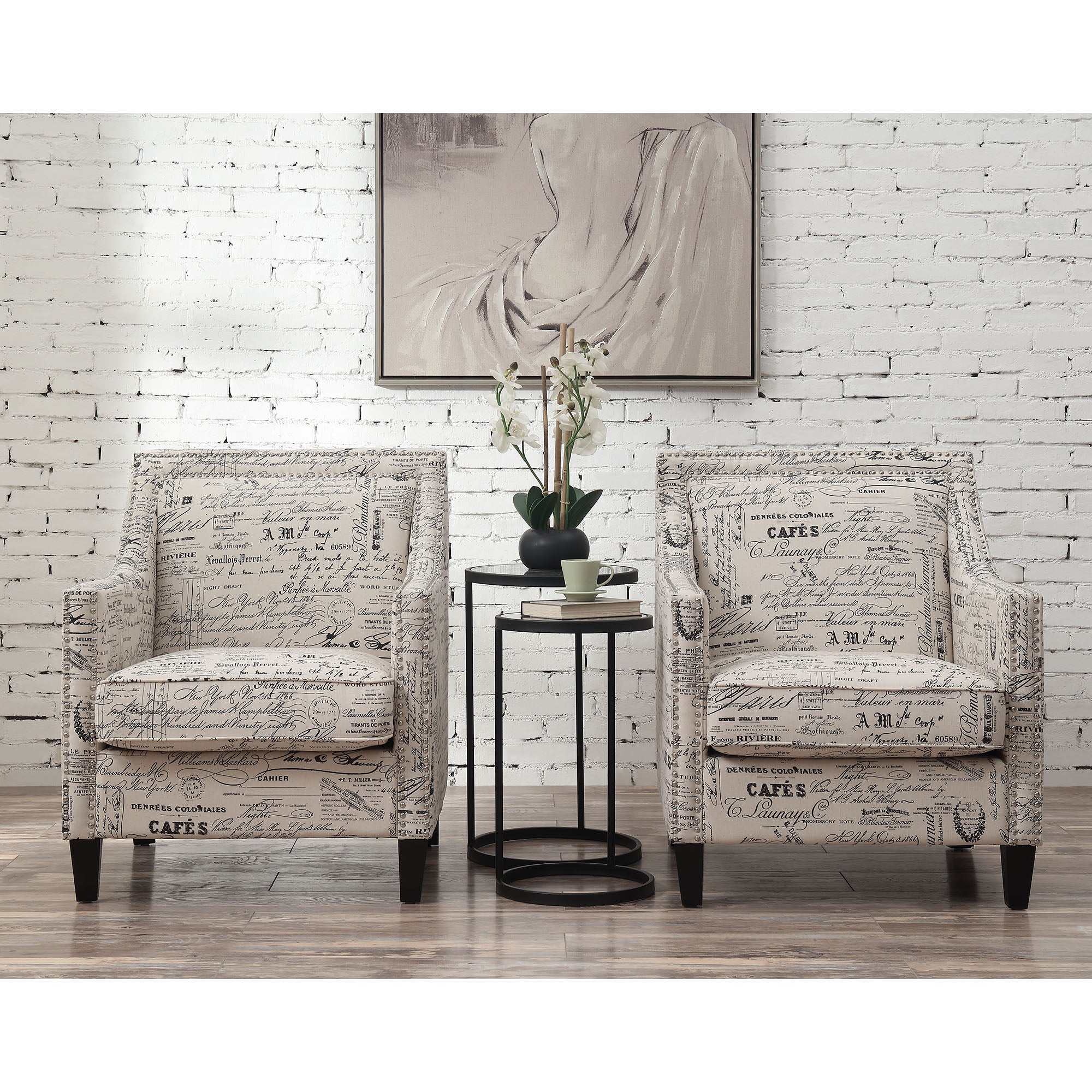 Erica 497 Chair w/Chrome Nails French Script (Ista 3)