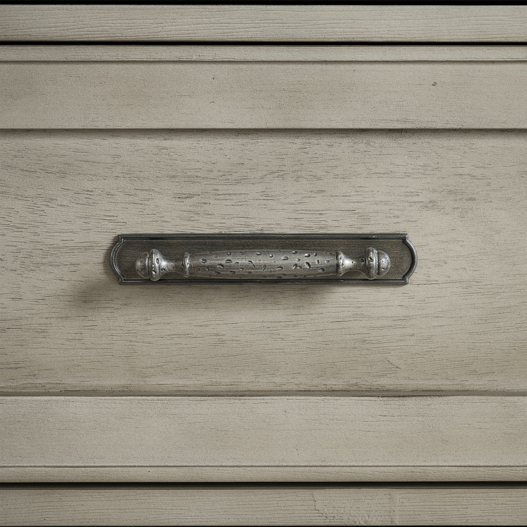 Farmington 5-Drawer Chest In Medium Brown And Washed Stone