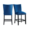 Francesca Counter Dining Blue Counter Velvet Side Chair (2 Per Pack)