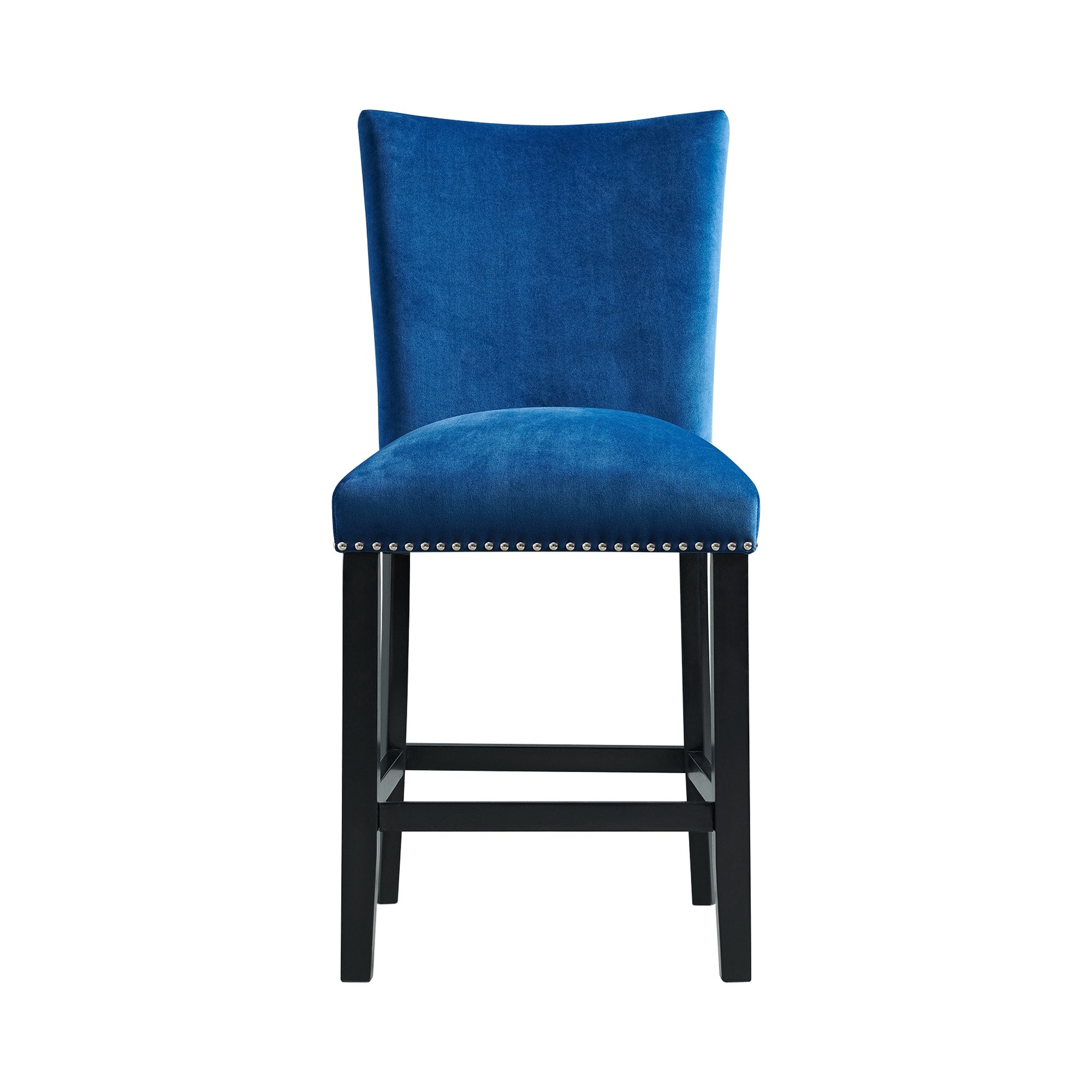 Francesca Counter Dining Blue Counter Velvet Side Chair (2 Per Pack)