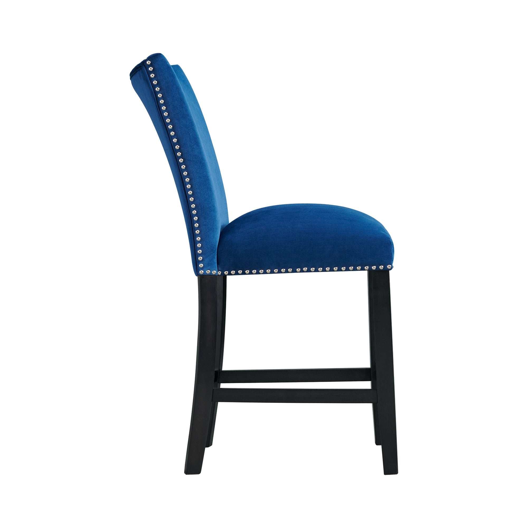 Francesca Counter Dining Blue Counter Velvet Side Chair (2 Per Pack)