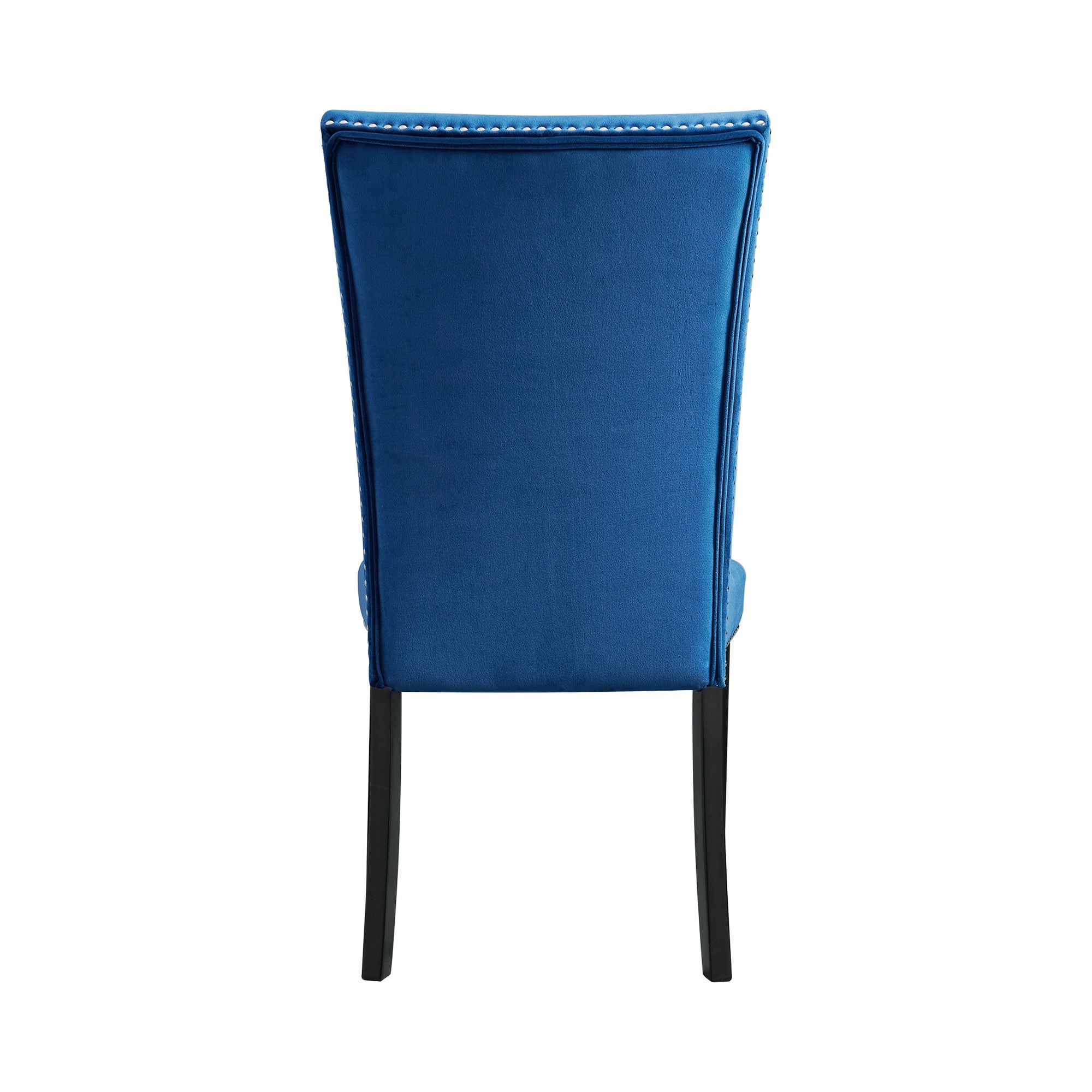 Francesca Rectangular Dining Blue Velvet Side Chair (2 Per Pack)
