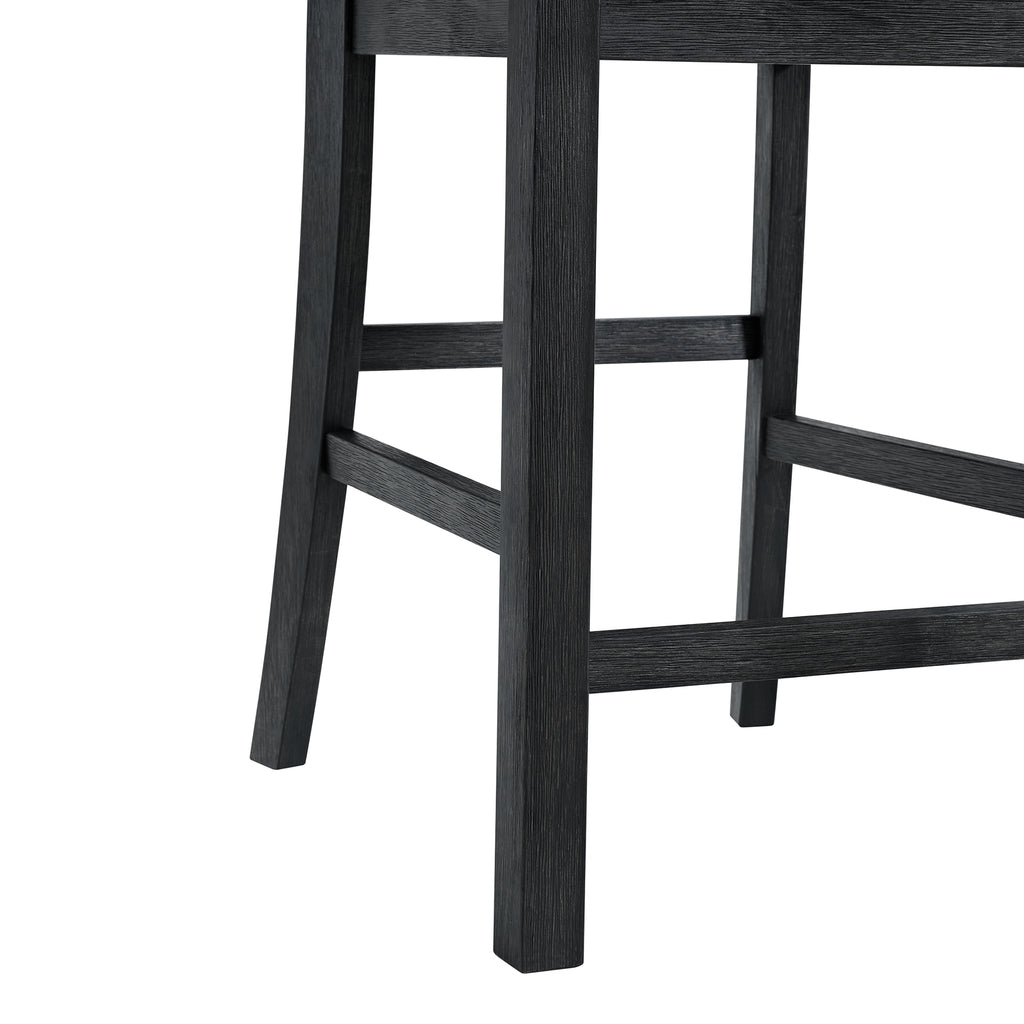 Garcia 5Pc Counter Set With Table And 4 Chairs In Black