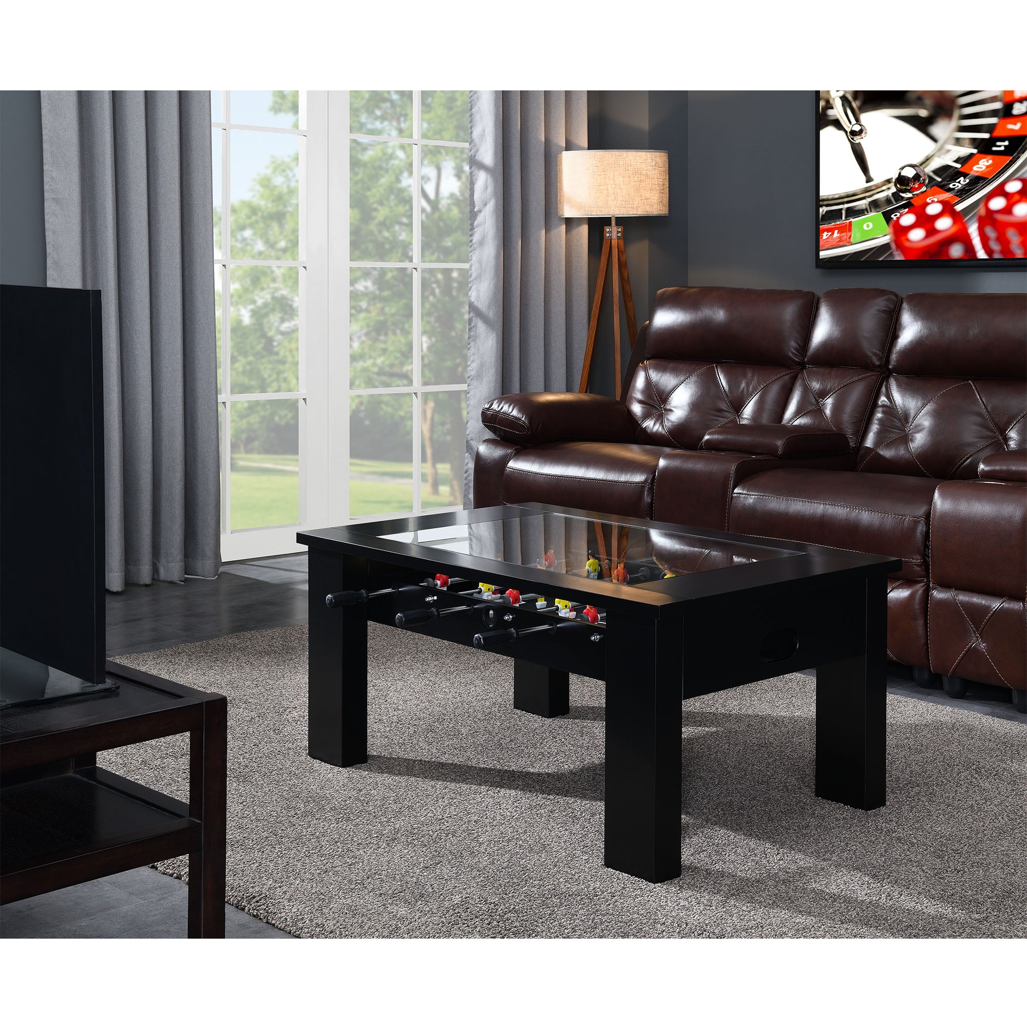 Giga Foosball Table (Ssg-110601) Black Foosball Table