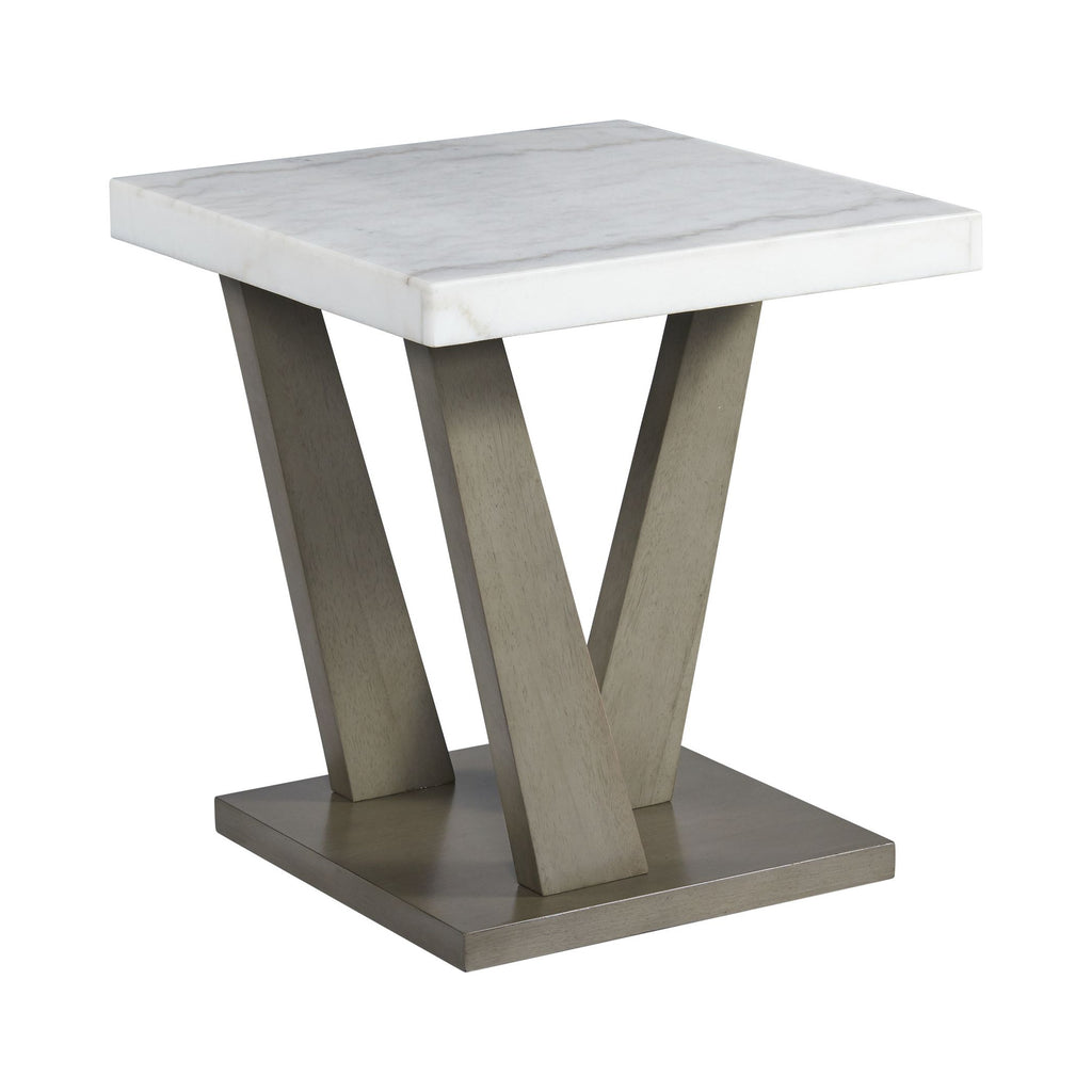 Greta Square End Table In Grey