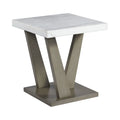 Greta Square End Table In Grey