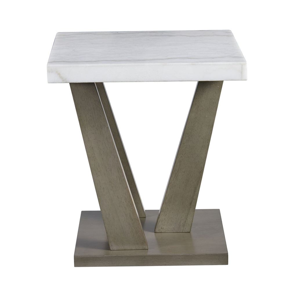 Greta Square End Table In Grey